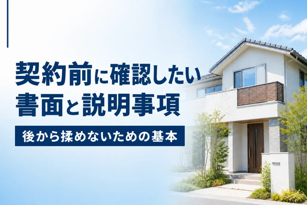 契約前に確認したい書面と説明事項