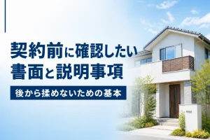 契約前に確認したい書面と説明事項