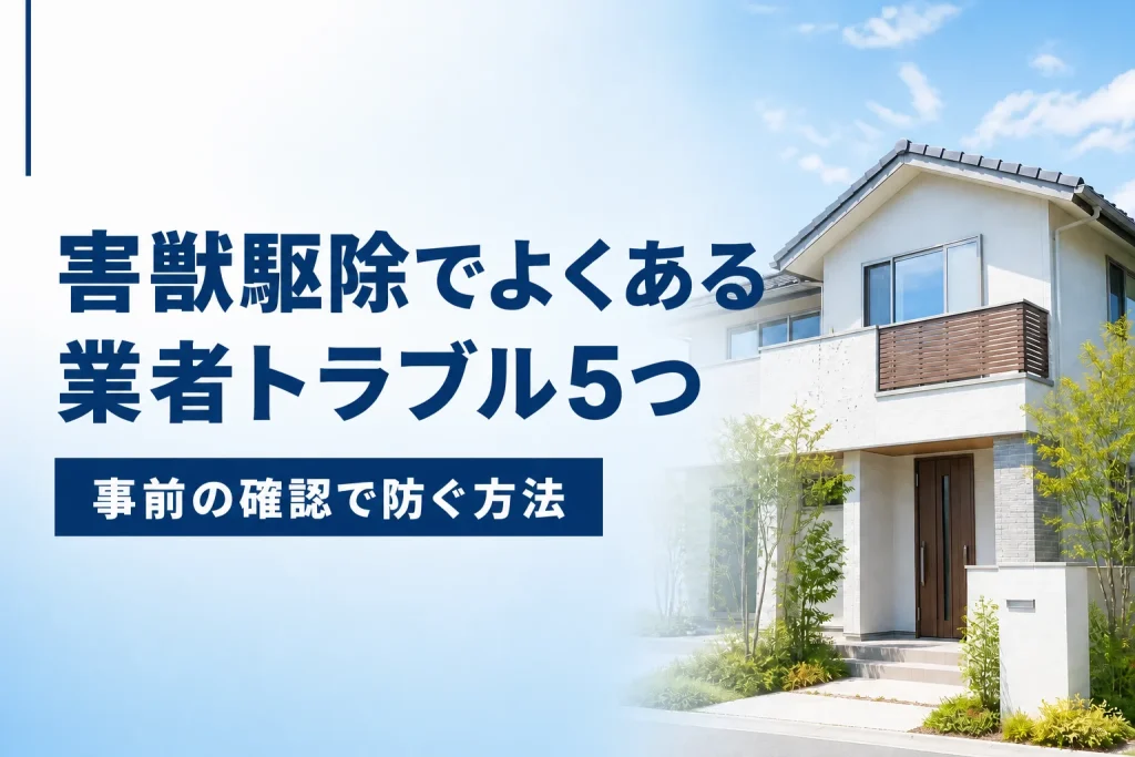 害獣駆除業者とのトラブル事例5つと防ぎ方