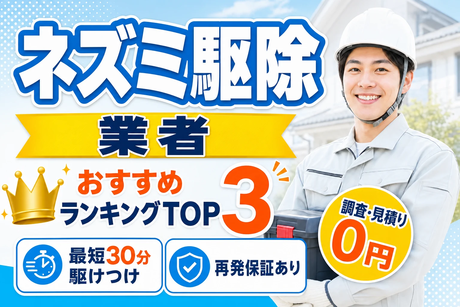 ネズミ駆除業者おすすめランキングTOP3｜料金・保証・スピードで徹底比較