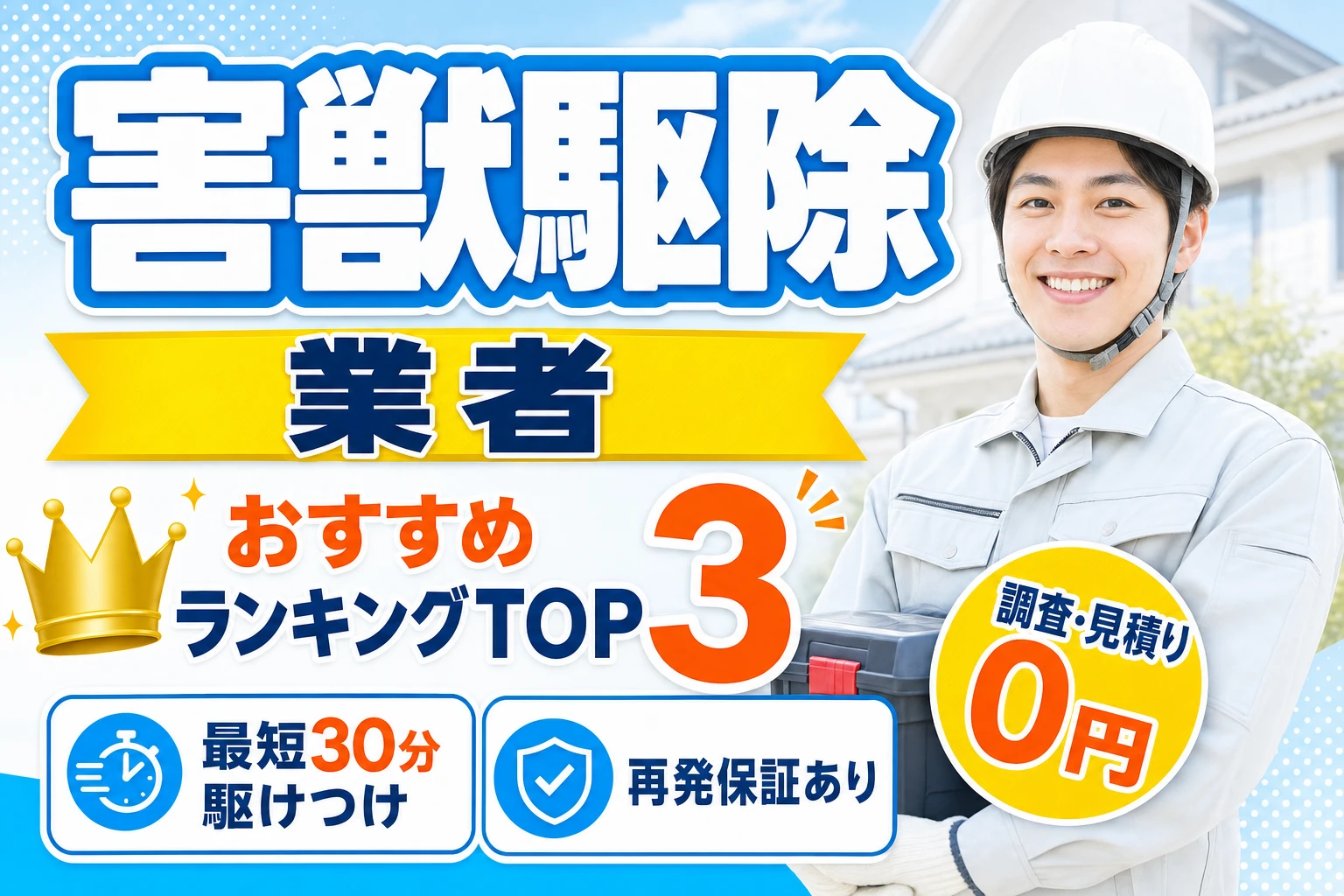 害獣駆除業者おすすめランキングTOP3|料金・保証・スピードで徹底比較
